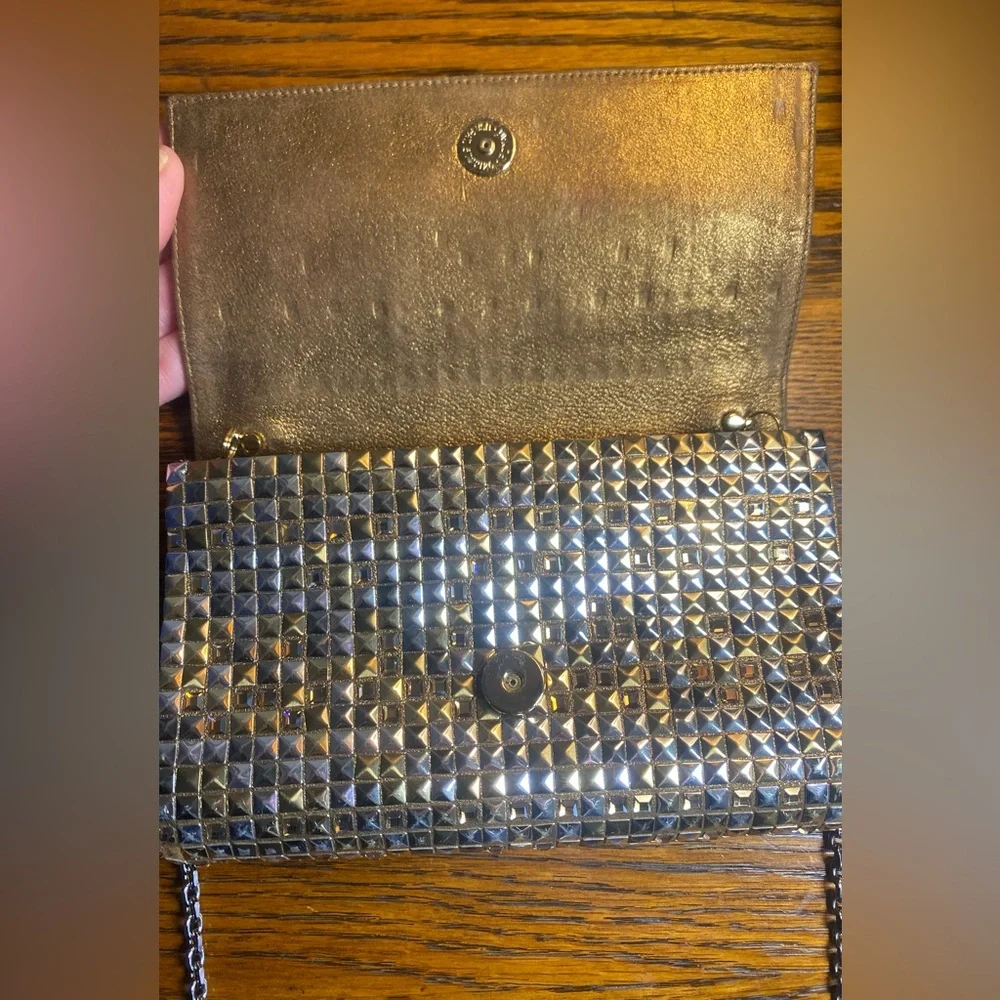 Judith Leiber Fizzy Studded Envelope Clutch